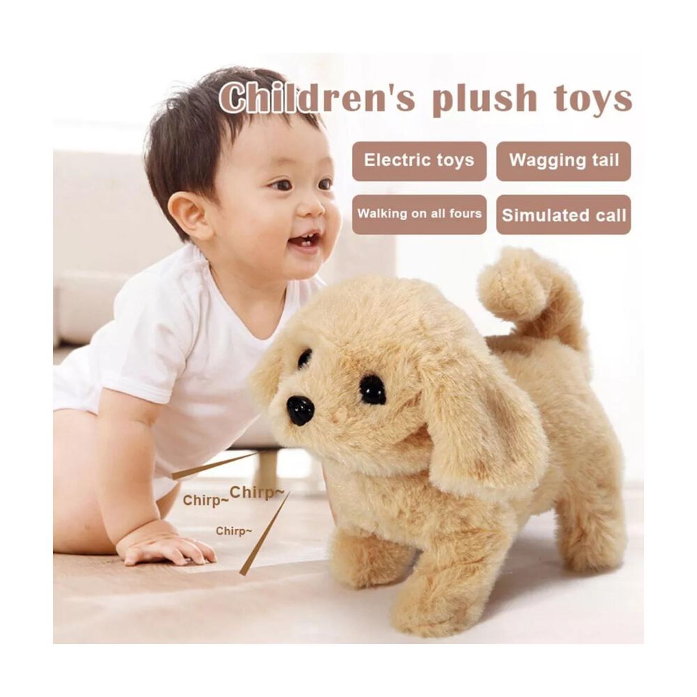 Juguete Peluche Perro Cachorro Interactivo Cafe Claro Infantil image number 2.0