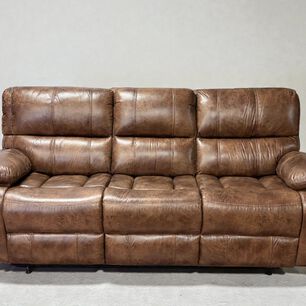 Sofa Reclinable Electrico Relaxline 3 Cuerpos Vintage Cafe/usb