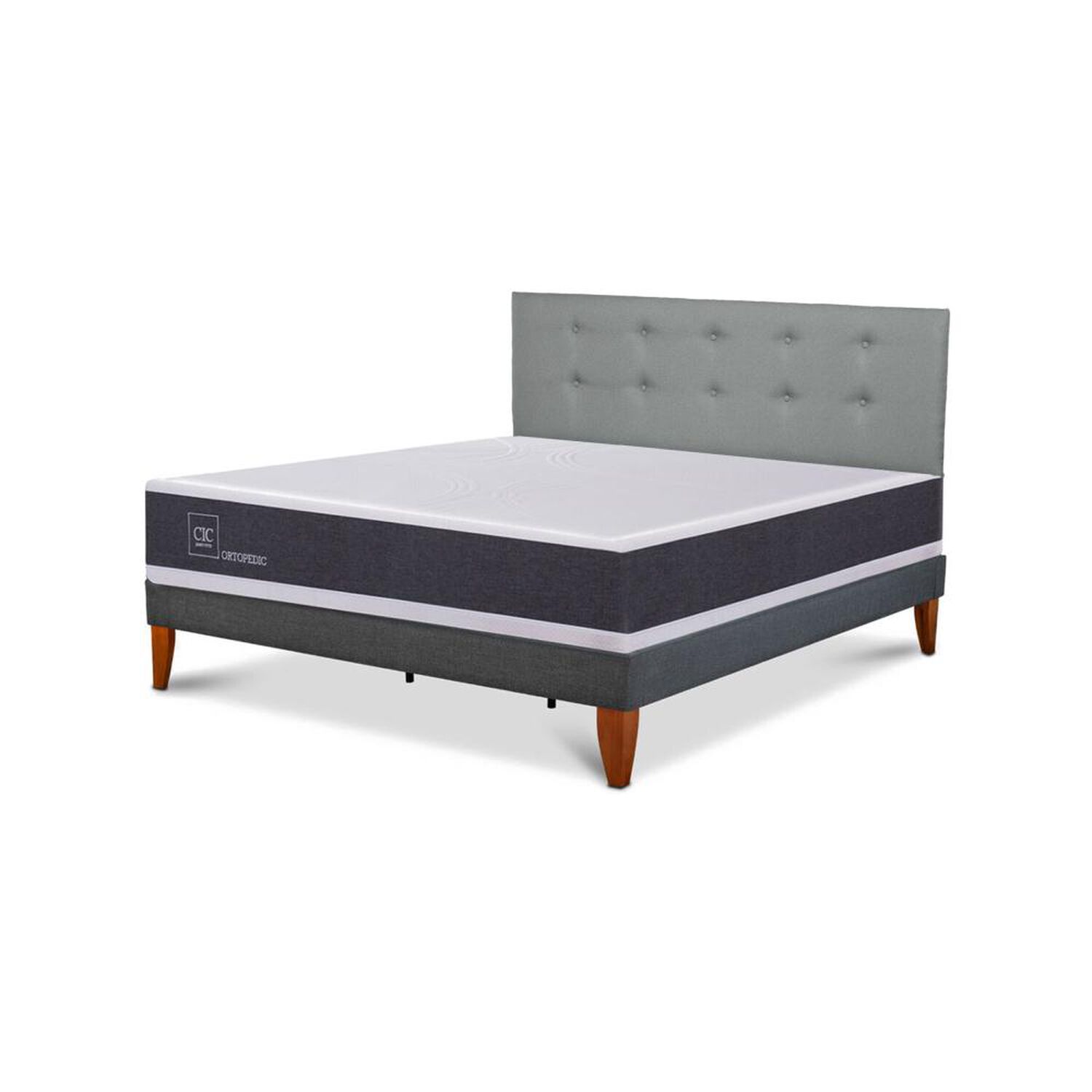 Cama Europea Cic Ortopedic / King / Base Normal + Respaldo image number 7.0