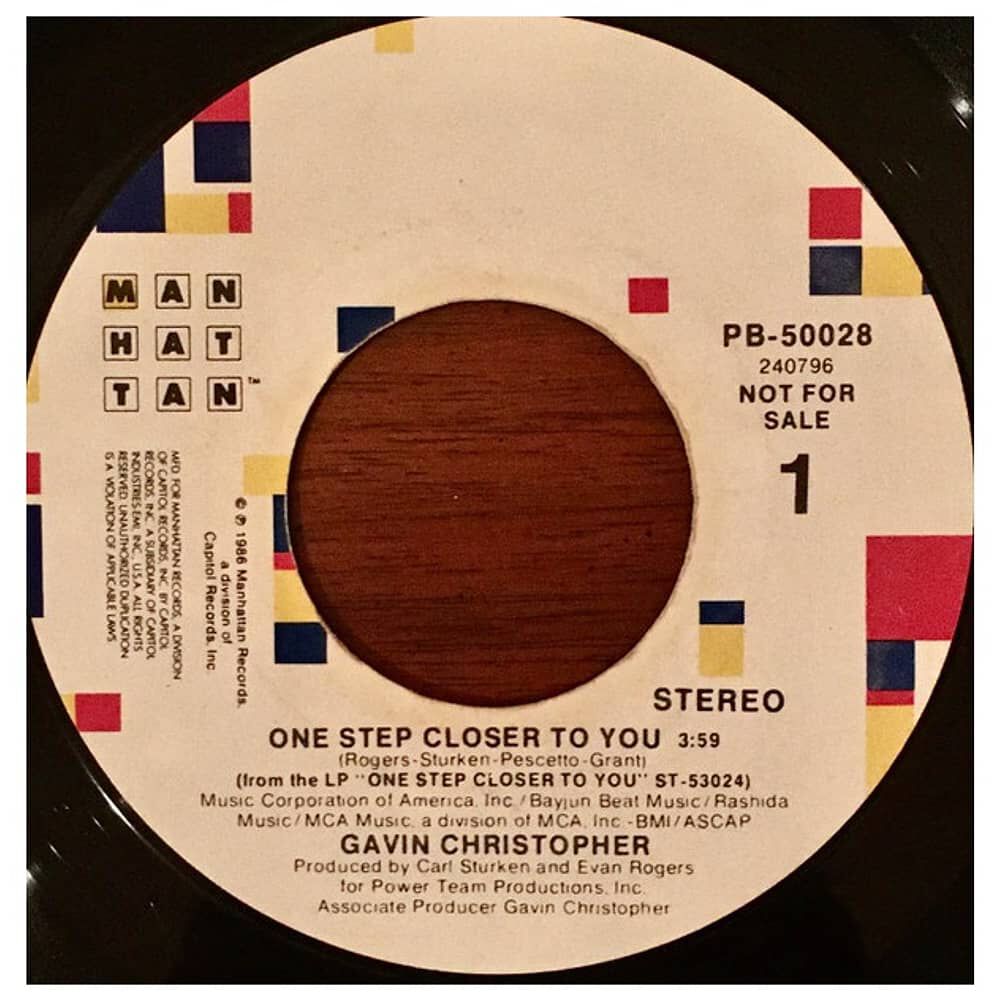 Gavin Christopher - One Step Closer To You | 7" Single Vinilo Usado image number 1.0