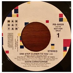Gavin Christopher - One Step Closer To You | 7" Single Vinilo Usado