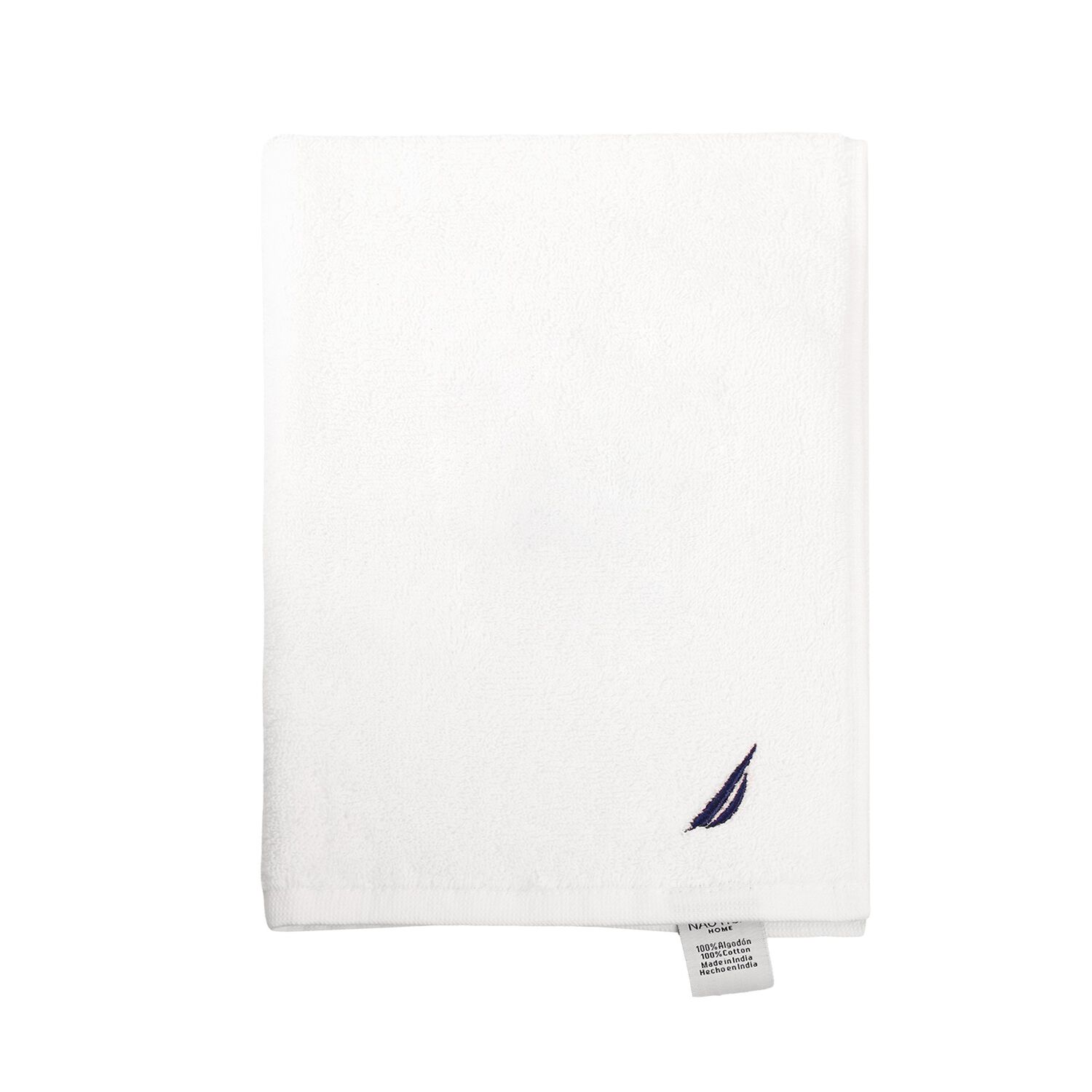 Toalla De Mano Nautica 100% Algod&oacute;n Textura Esponjosa Blanca-azul image number 2.0