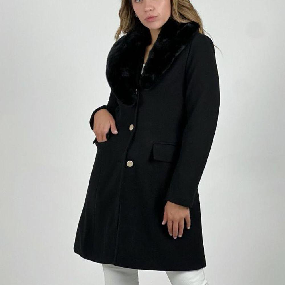 Abrigo De Pa&ntilde;o Con Cuello Desmontable image number 17.0