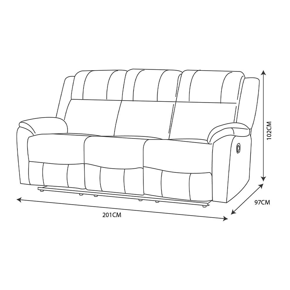 Sof&aacute; Reclinable Zoy Home Tabuk / 3 Cuerpos image number 9.0
