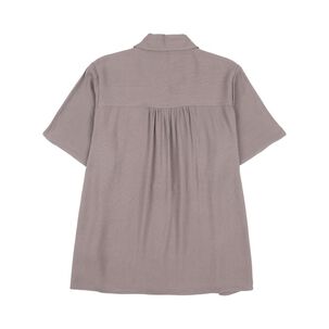 Blusa Abotonada Manga Corta Cuello Camisero Mujer Geeps