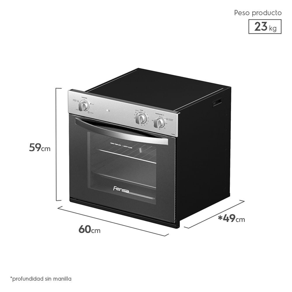 Horno Empotrable El&eacute;ctrico 66l F 1060r A Gris image number 2.0