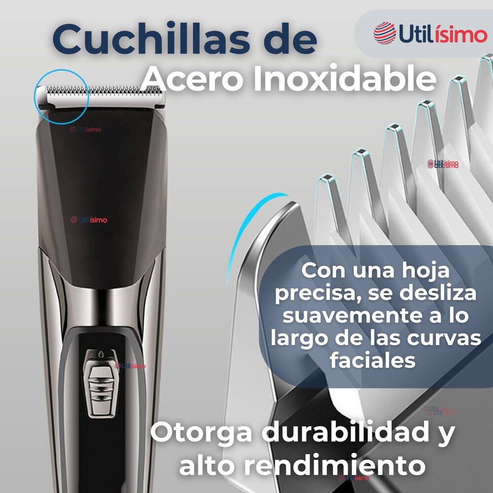 Máquina De Afeitar 3 En 1 Recargable Inalámbrica Usb Color Plateada image number 4.0