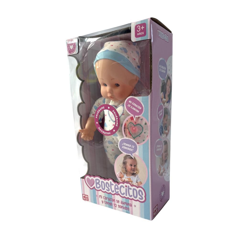 Muñeca Baby Doll Bostecitos Cuerpo Blando 12" Corazón, 12 Sonidos Ass image number 2.0