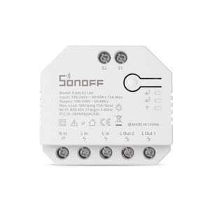 Interruptor Sonoff Dualr3 Lite De 2 Canales Control De Motor