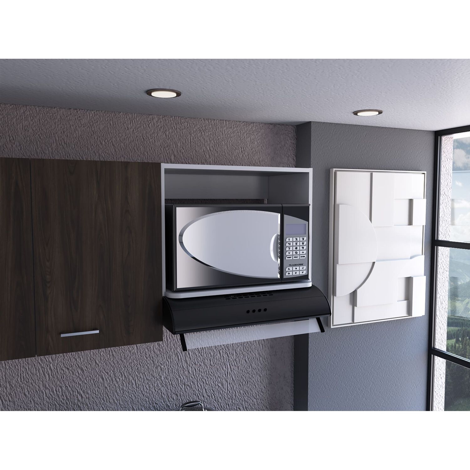 Mueble Para Microondas 60x45x40 Cm Blanco image number 4.0