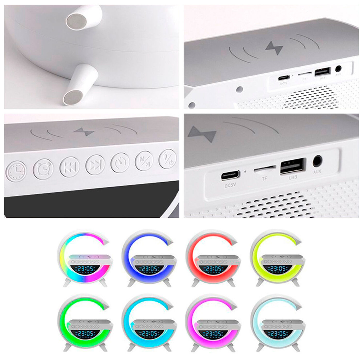Parlante Inal&aacute;mbrico Bluetooth Kolke 5 En 1 L&aacute;mpara Cargador image number 1.0