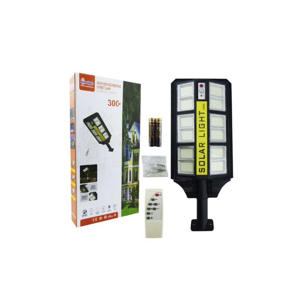 Foco Con Brazo Solar De 300 Watt Con 240 Led En 12 Placas image number 0.0