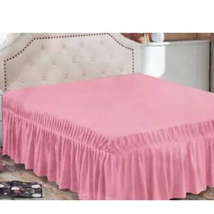 Faldon Liso Cama De 1,5 Plaza