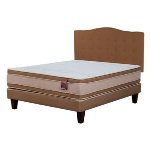 Cama Europea Mantahue Gold Dos / 2 Plazas / Base Normal  + Respaldo