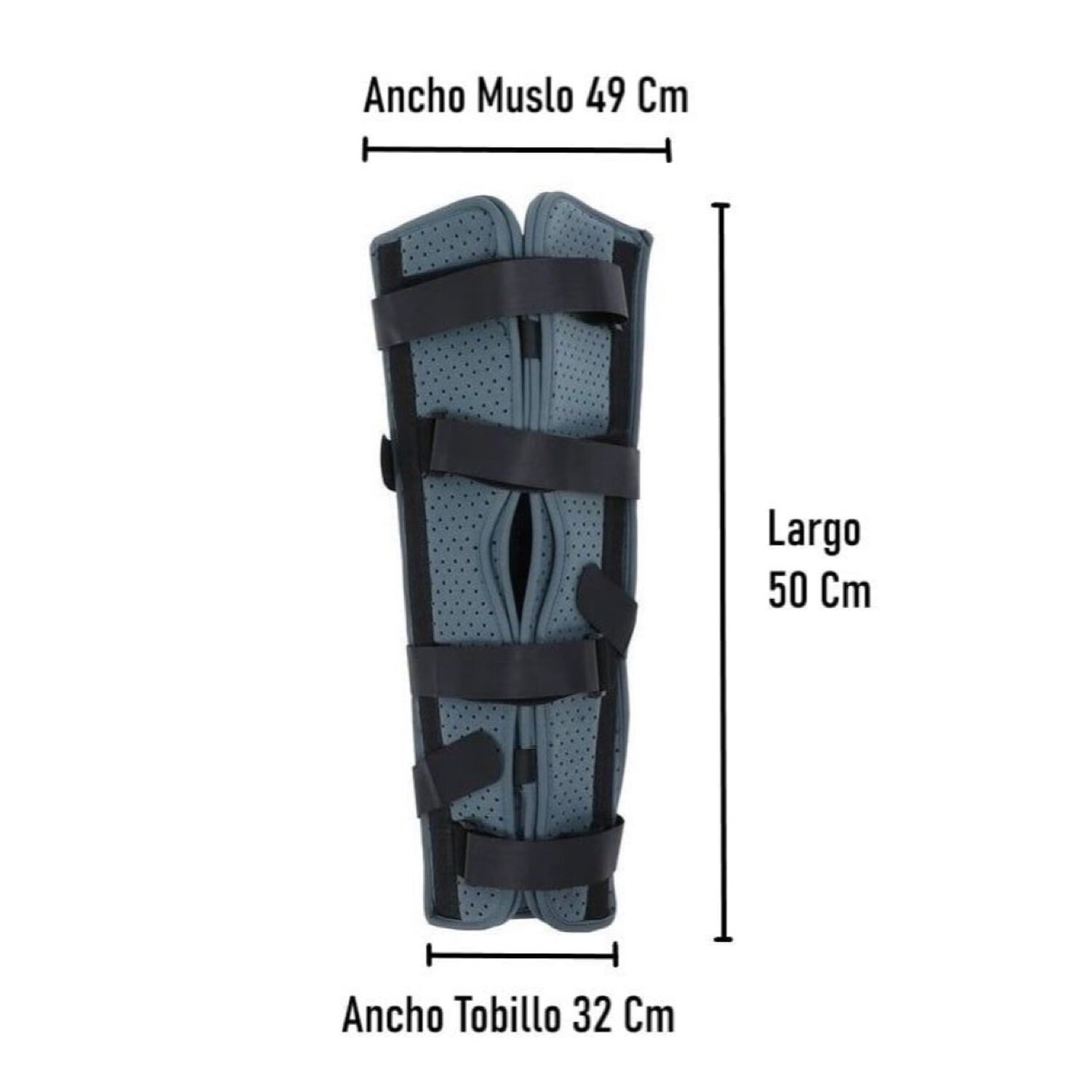 Inmovilizador De Rodilla Largo Tripanel Con Velcro Ajustable Talla S image number 2.0