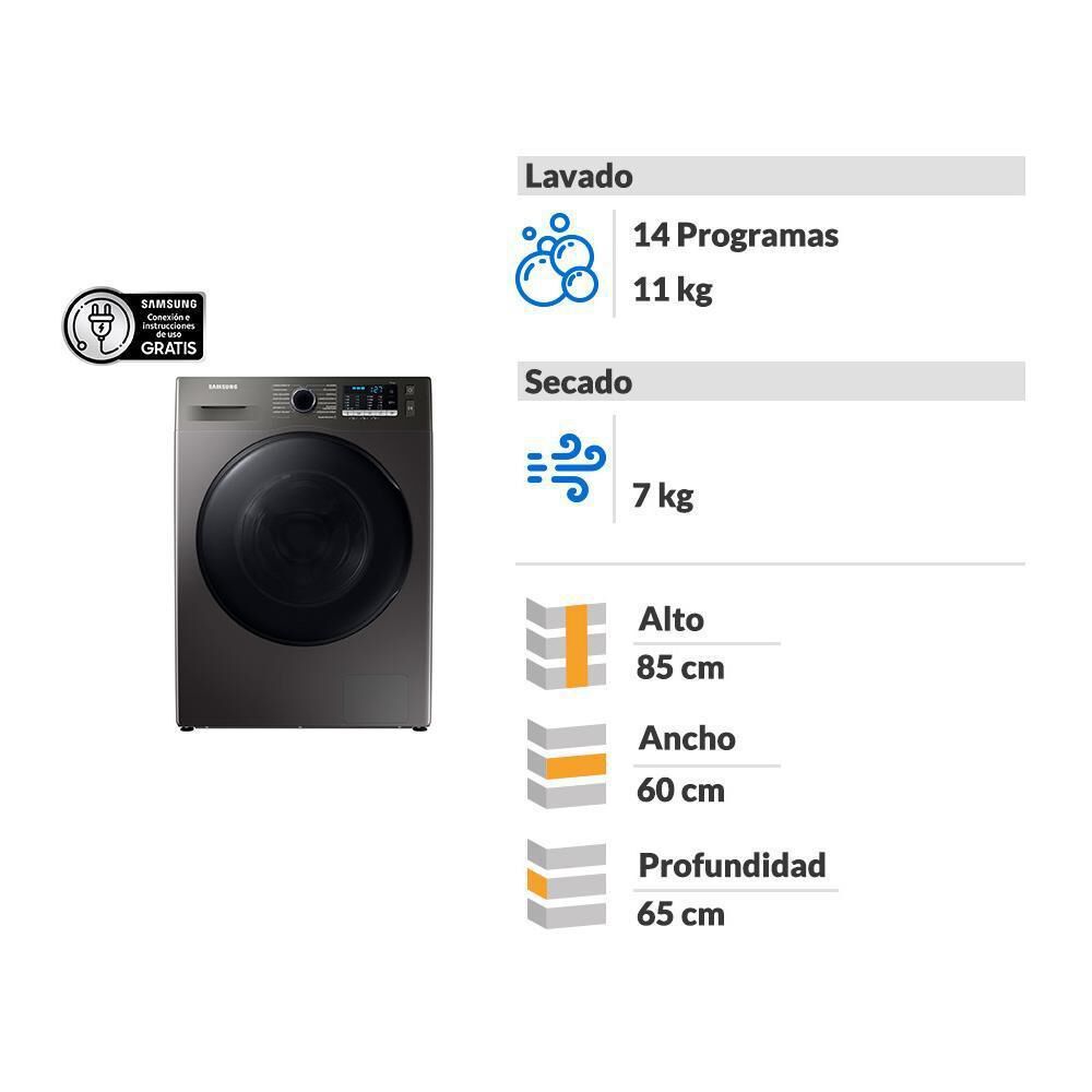 Lavadora-Secadora Samsung / WD11TA046BX/ZS / 11.0 Kg / 7 Kg image number 1.0