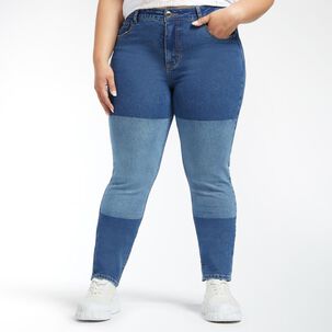 Jeans Focalizado Localizado Tiro Medio Skinny Mujer Sexy Large
