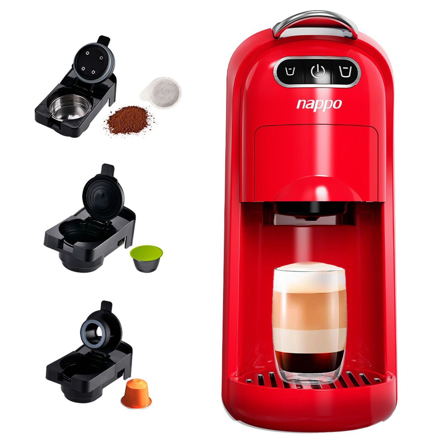 Cafetera 3 En 1 Nappo 1400w Compatible Dolce Gusto Nespresso image number 7.0