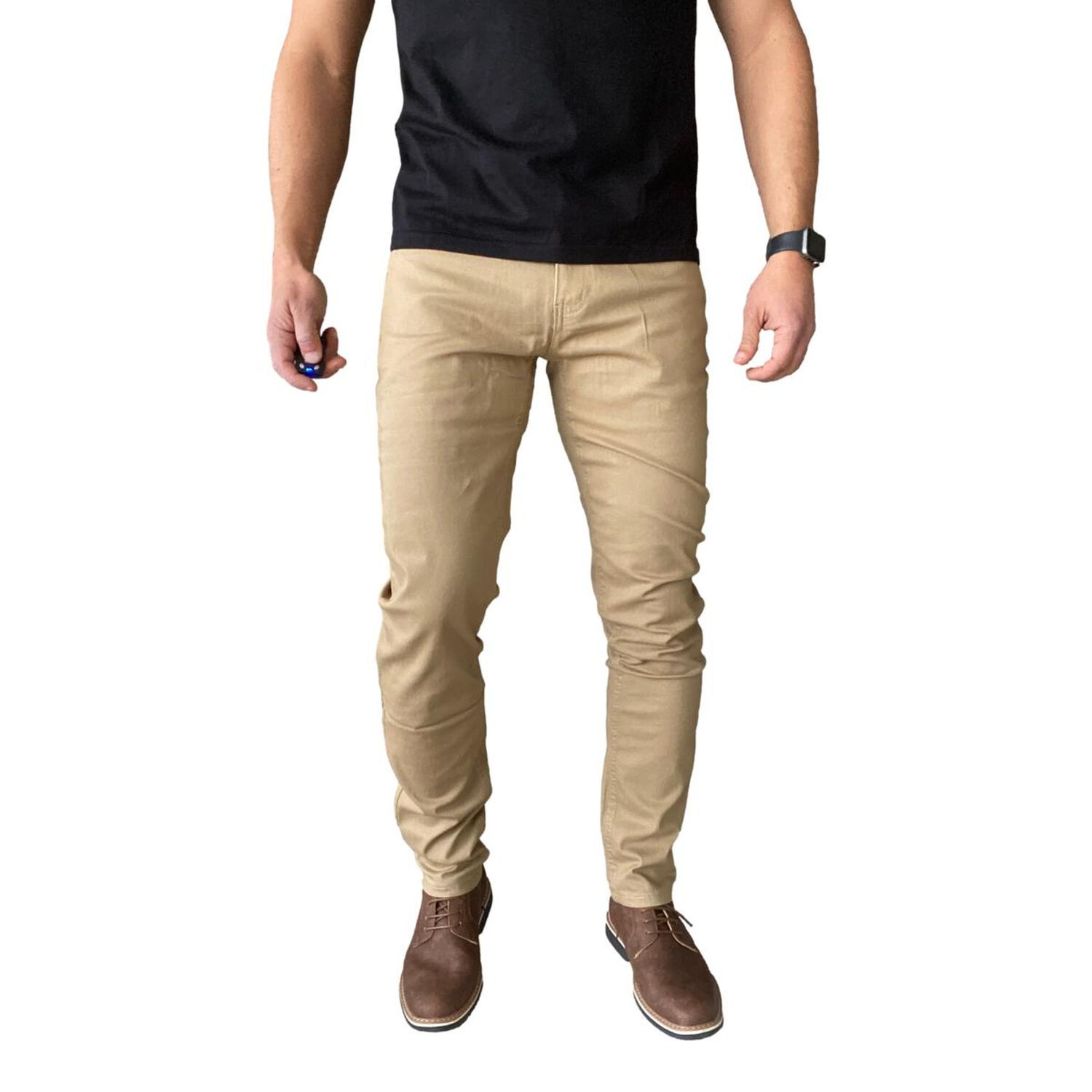 Pantal&oacute;n Tela Elasticado Slim Fit Colores image number 1.0