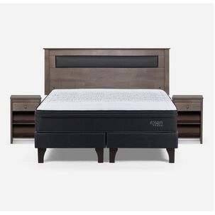 Cama Europea Rosen Tempo / 2 Plazas / Base Dividida + Set De Maderas