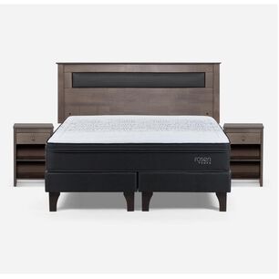 Cama Europea Rosen Tempo / 2 Plazas / Base Dividida + Set De Maderas