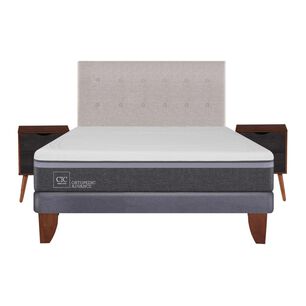 Cama Europea Cic Ortopedic Advance / 2 Plazas / Base Normal + Set De Maderas