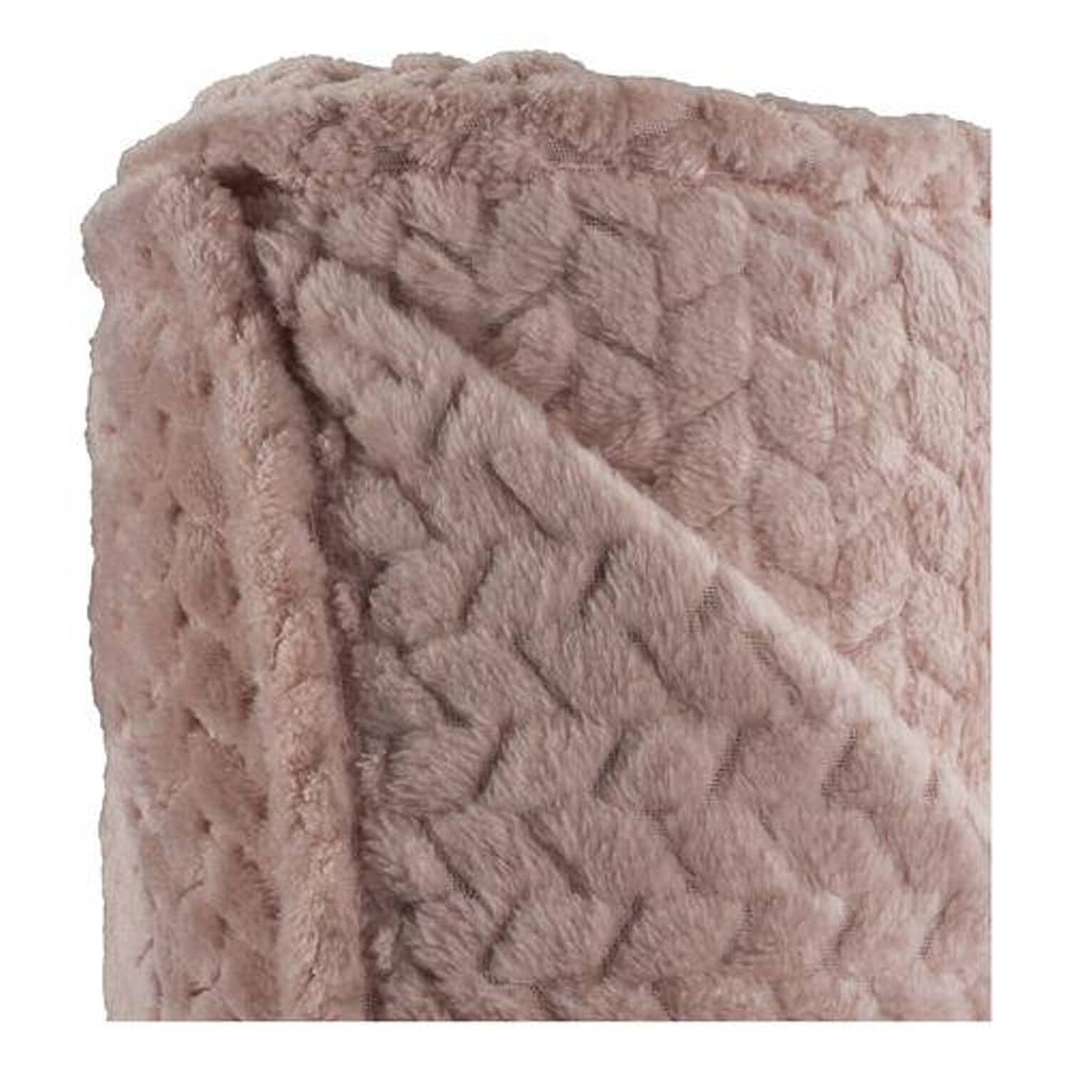Frazada Andes Jacquard Flannel Rosa 1.5 Plaza image number 3.0