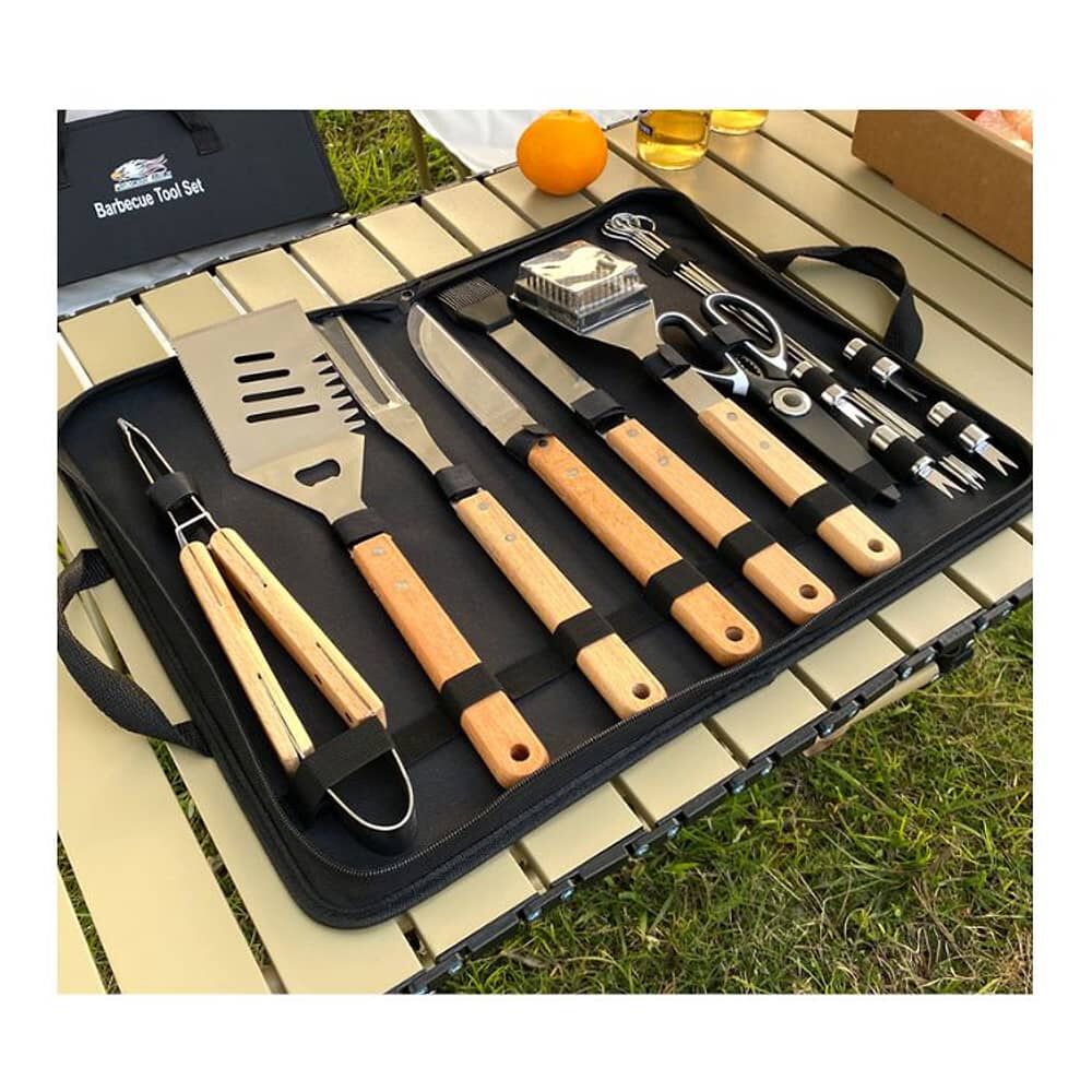 Set De 18 Piezas Utensilios Parrillero Asado Acero Inoxidable image number 5.0