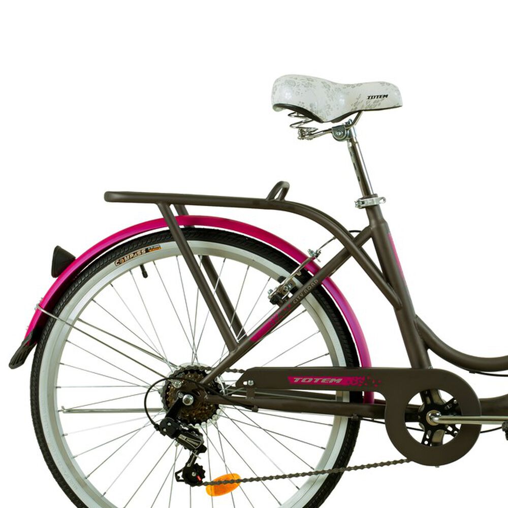 Bicicleta Totem City Dama Aro 26 Gris Con Fucsia image number 2.0