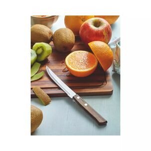 Pack 12 Cuchillos Acero Cubiertos Madera Asado