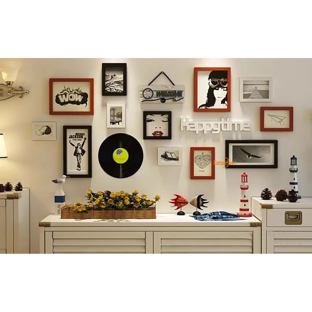 Set 12 Marcos Fotos Decorativos Pared Letreros Vinilo image number 2.0