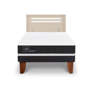 Cama Europea Cic Ortopedic / 1.5 Plazas / Base Normal + Respaldo