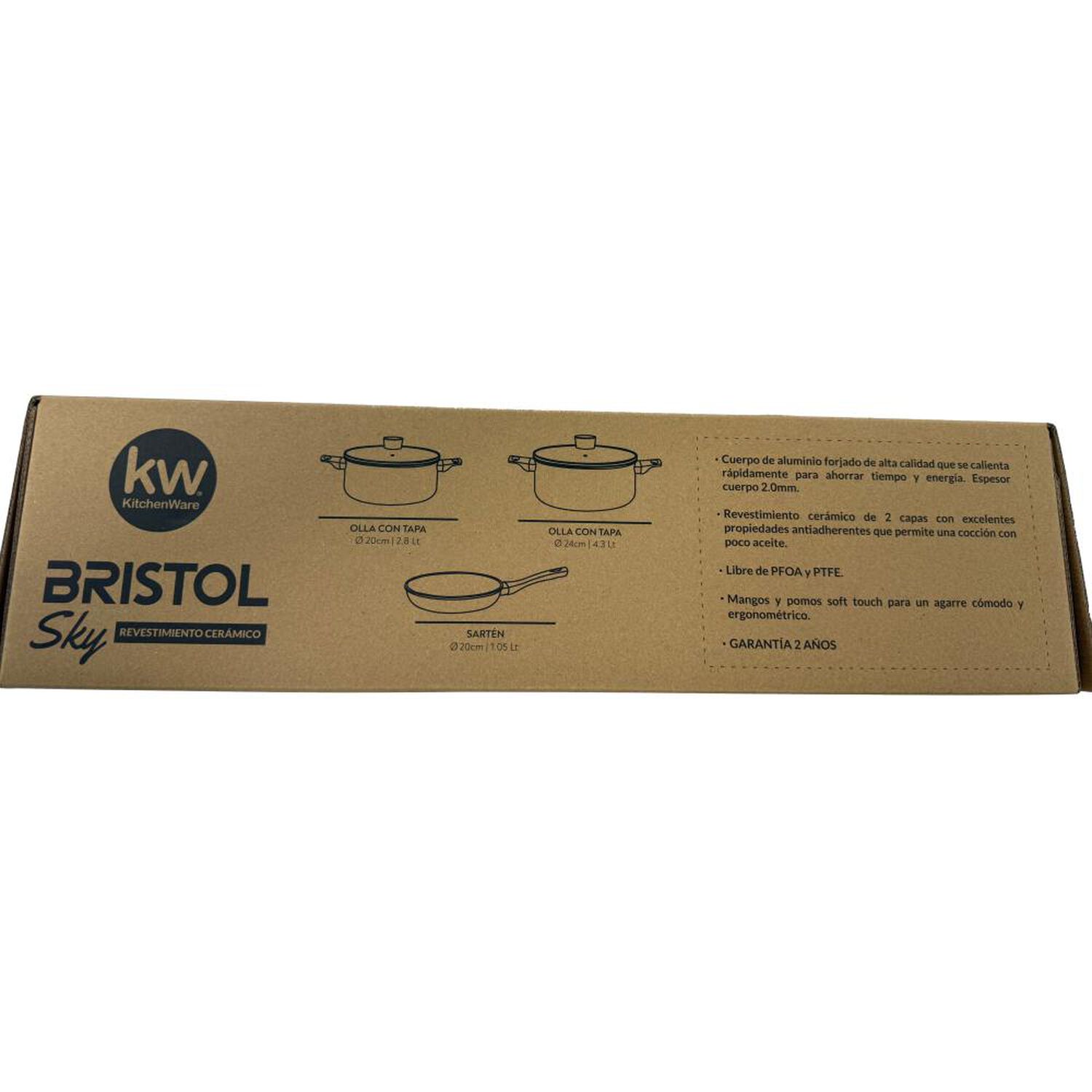 Bateria Alum Ceramica Bristol Sky Kitchenware / 5 Piezas image number 17.0