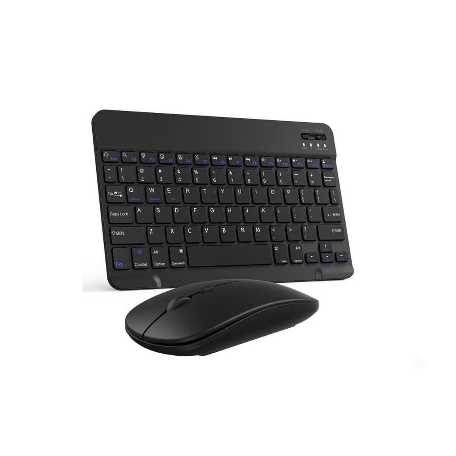 Kit Teclado Y Mouse Inal&aacute;mbrico Bluetooth Recargable Combo Negro image number 0.0