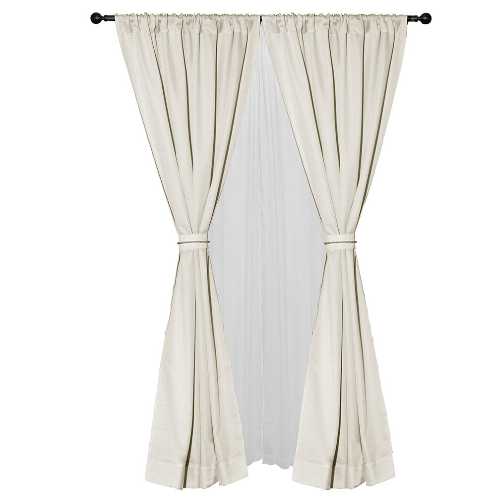 Set Cortina 8 Pzas Amalia Pasatubo 140x225 Crudo image number 0.0