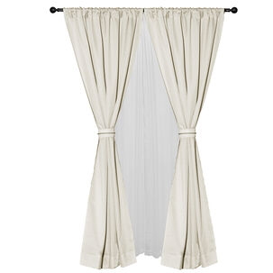 Set Cortina 8 Pzas Amalia Pasatubo 140x225 Crudo