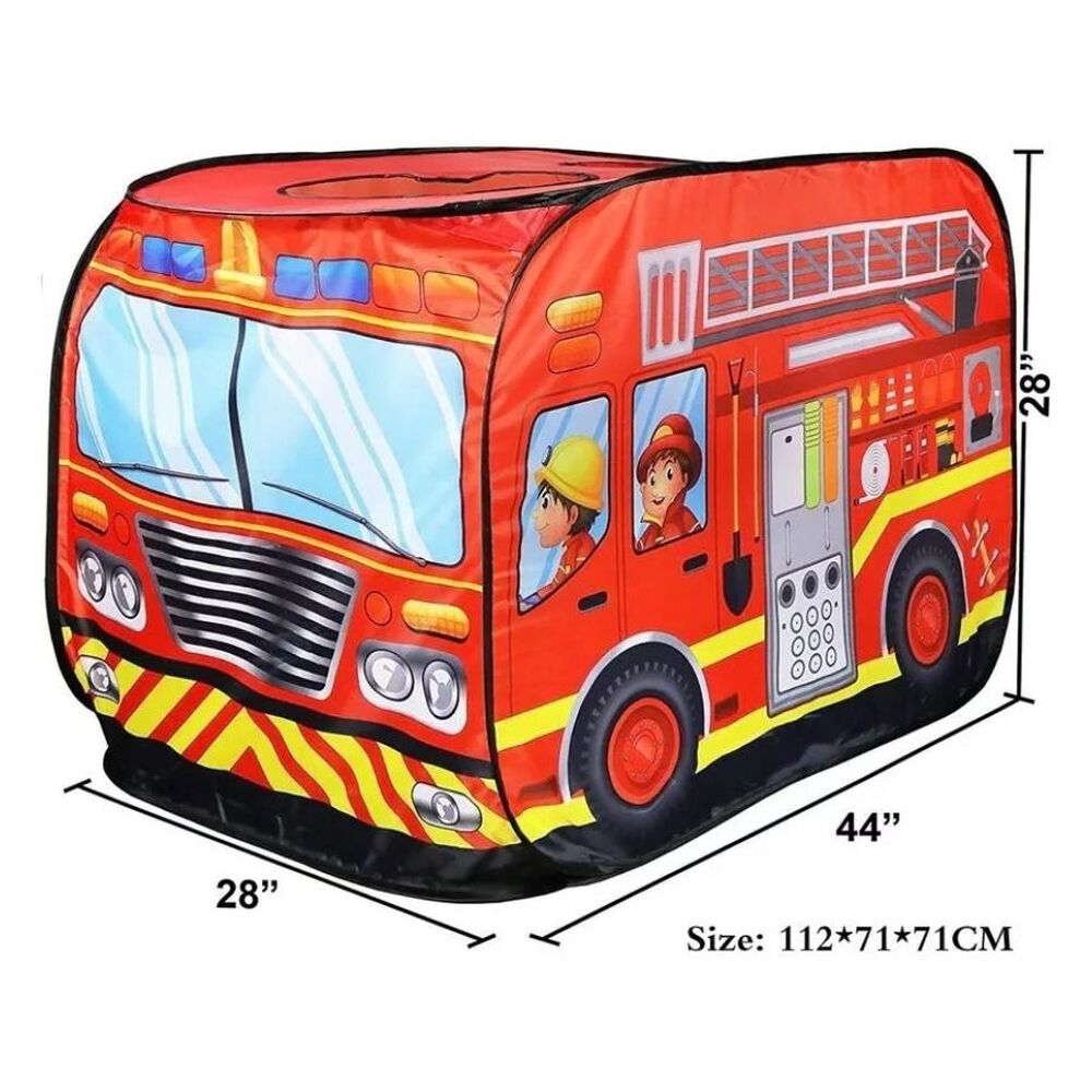 Carpa Infantil De Camión De Bomberos Para Niños Niñas image number 3.0