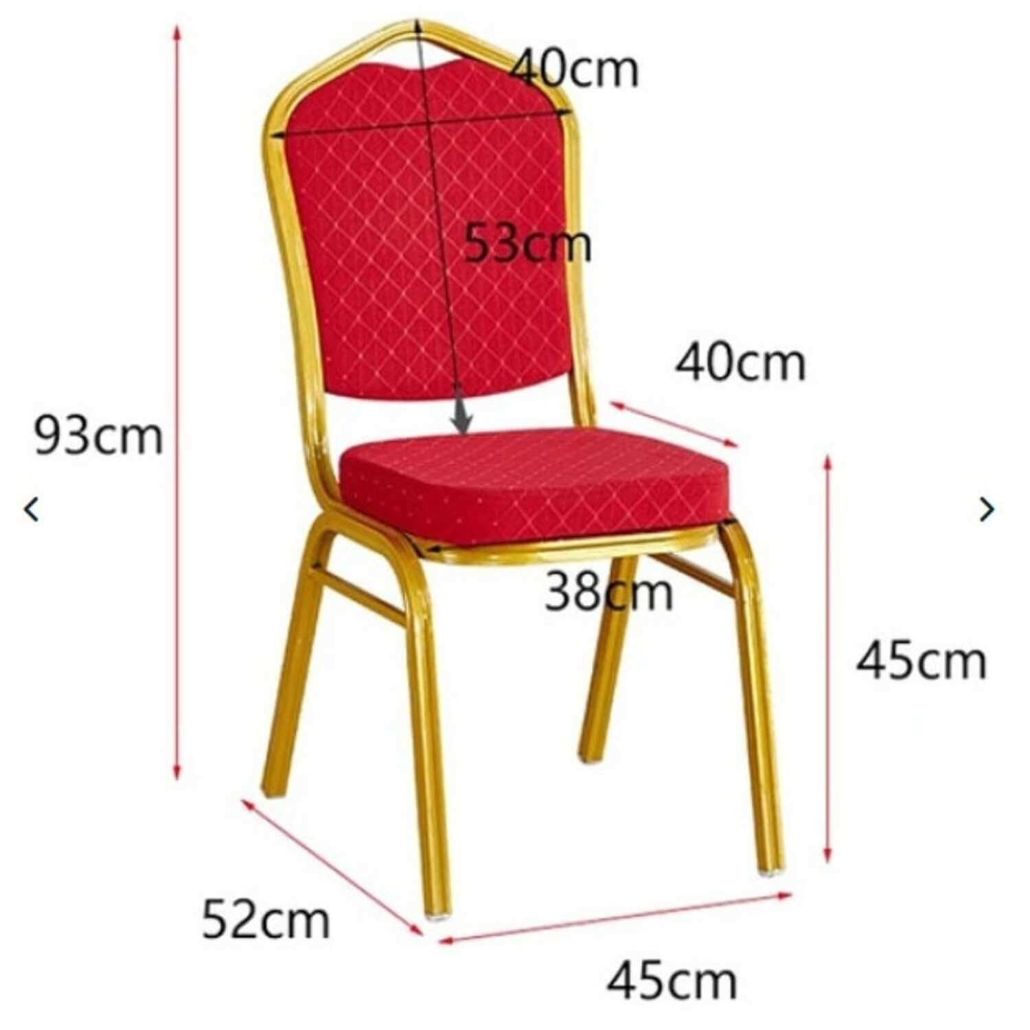 Silla De Comedor Banquetera Roja image number 4.0