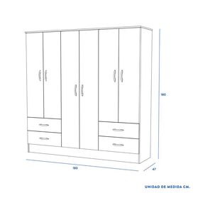 Clóset Cic Maipo / 6 Puertas / 4 Cajones