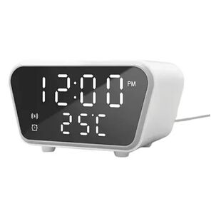 Despertador Digital Led Con Cargador Inal&aacute;mbrico
