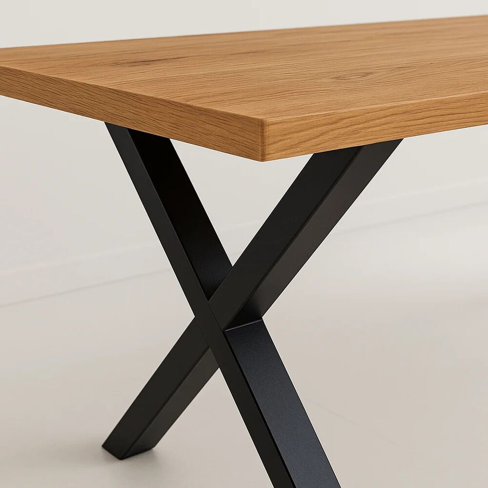 Mesa Industrial Color Madera Y Metal Cross 180x90 image number 12.0