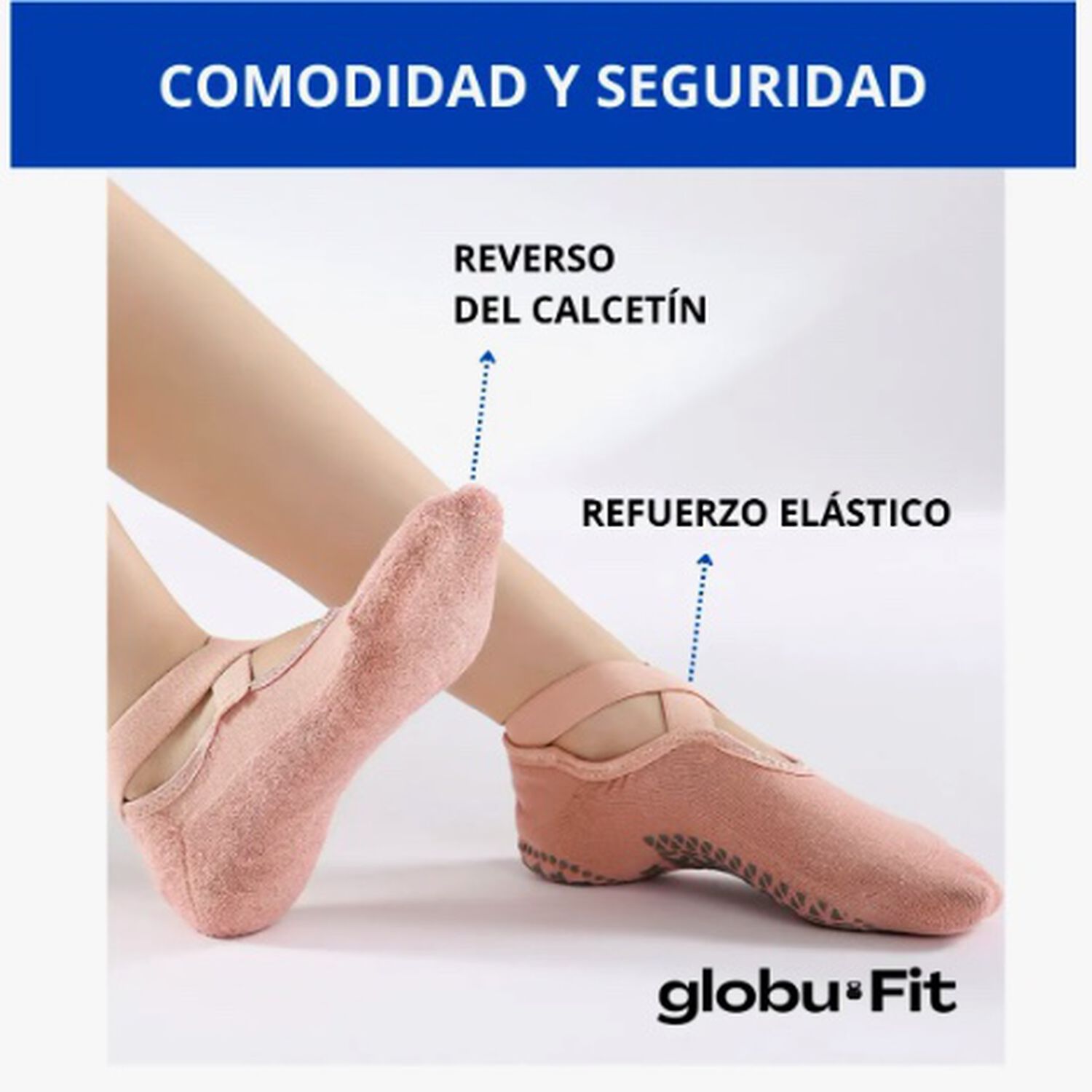Calcetines Antideslizantes Para Yoga Pilates Set 3 Pares image number 2.0