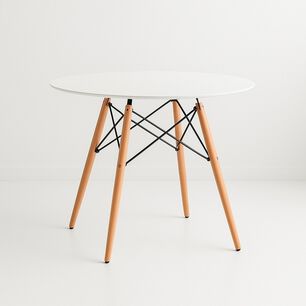 Mesa De Comedor Eames 80cm Redonda - Blanca
