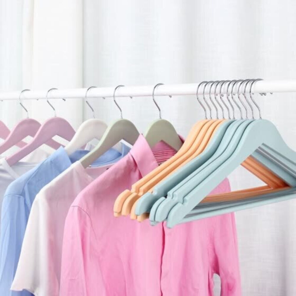 Ganchos Antideslizantes Para Ropa Color Pastel (30 Unidades) image number 1.0