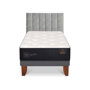 Cama Europea Cic Premium / 1.5 Plazas / Base Normal + Respaldo