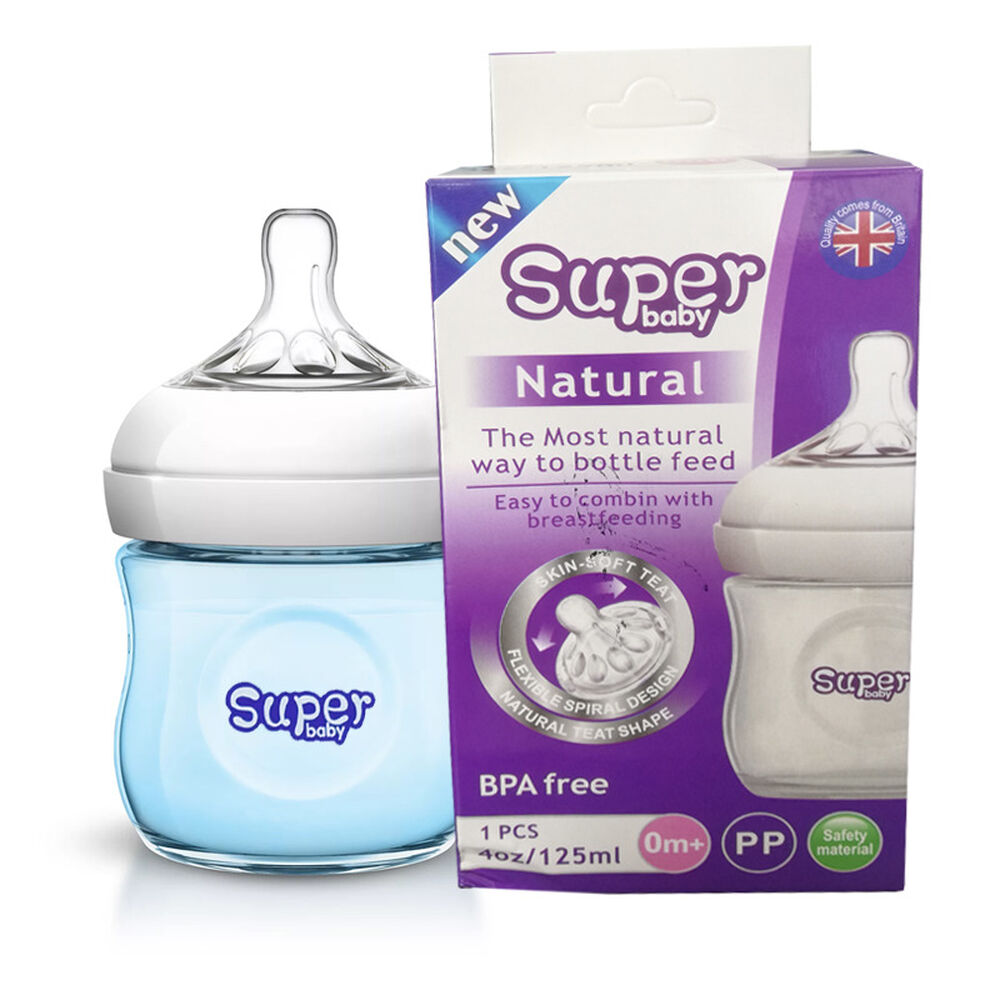Mamadera Biberon Tetero Super Baby 125 Ml Bebe image number 1.0