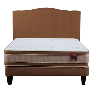 Cama Europea Mantahue Gold Dos / 2 Plazas / Base Dividida  + Respaldo
