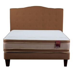 Cama Europea Mantahue Gold Dos / 2 Plazas / Base Dividida  + Respaldo