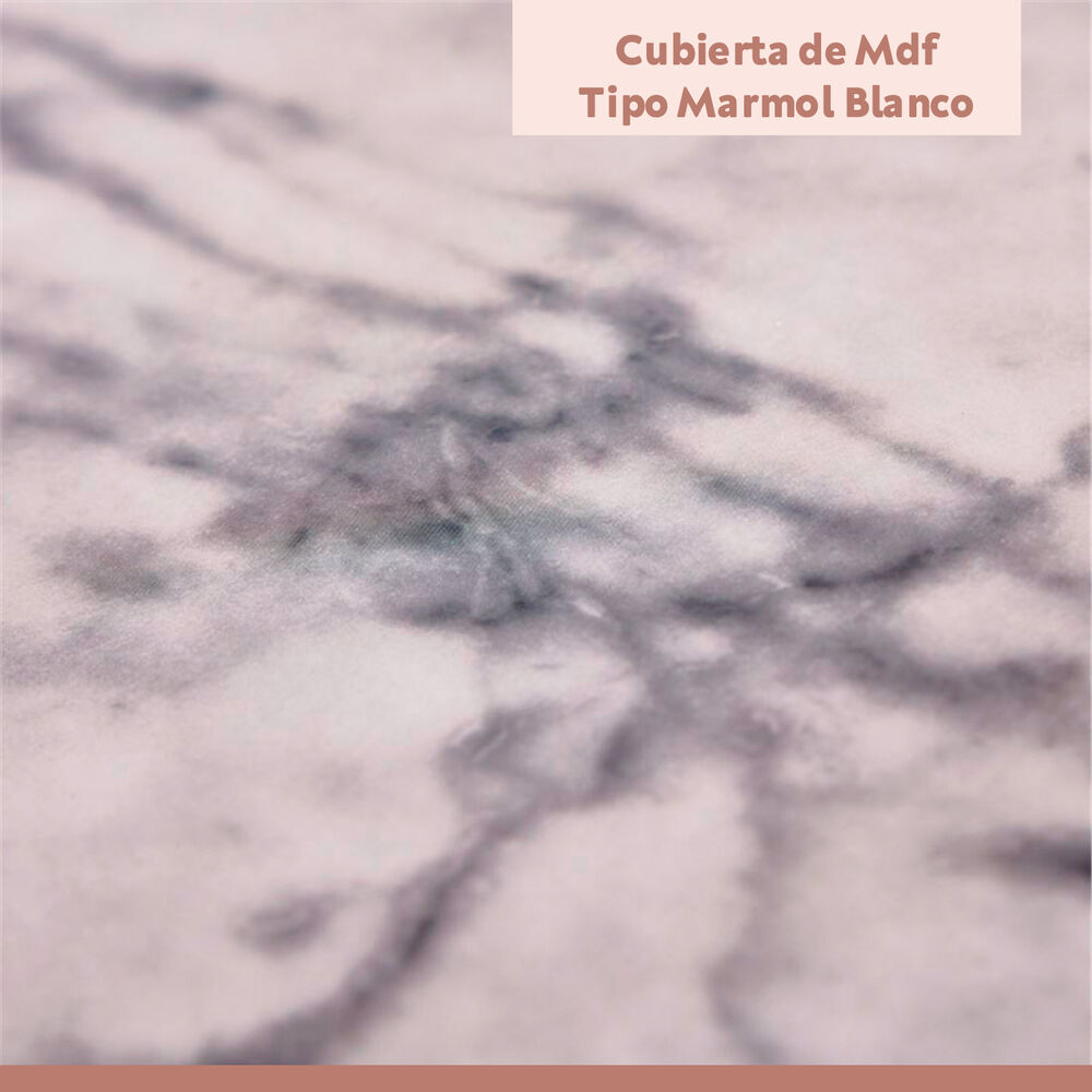 Arrimo White Stone Cubierta Mdf Marmol Blanco image number 5.0