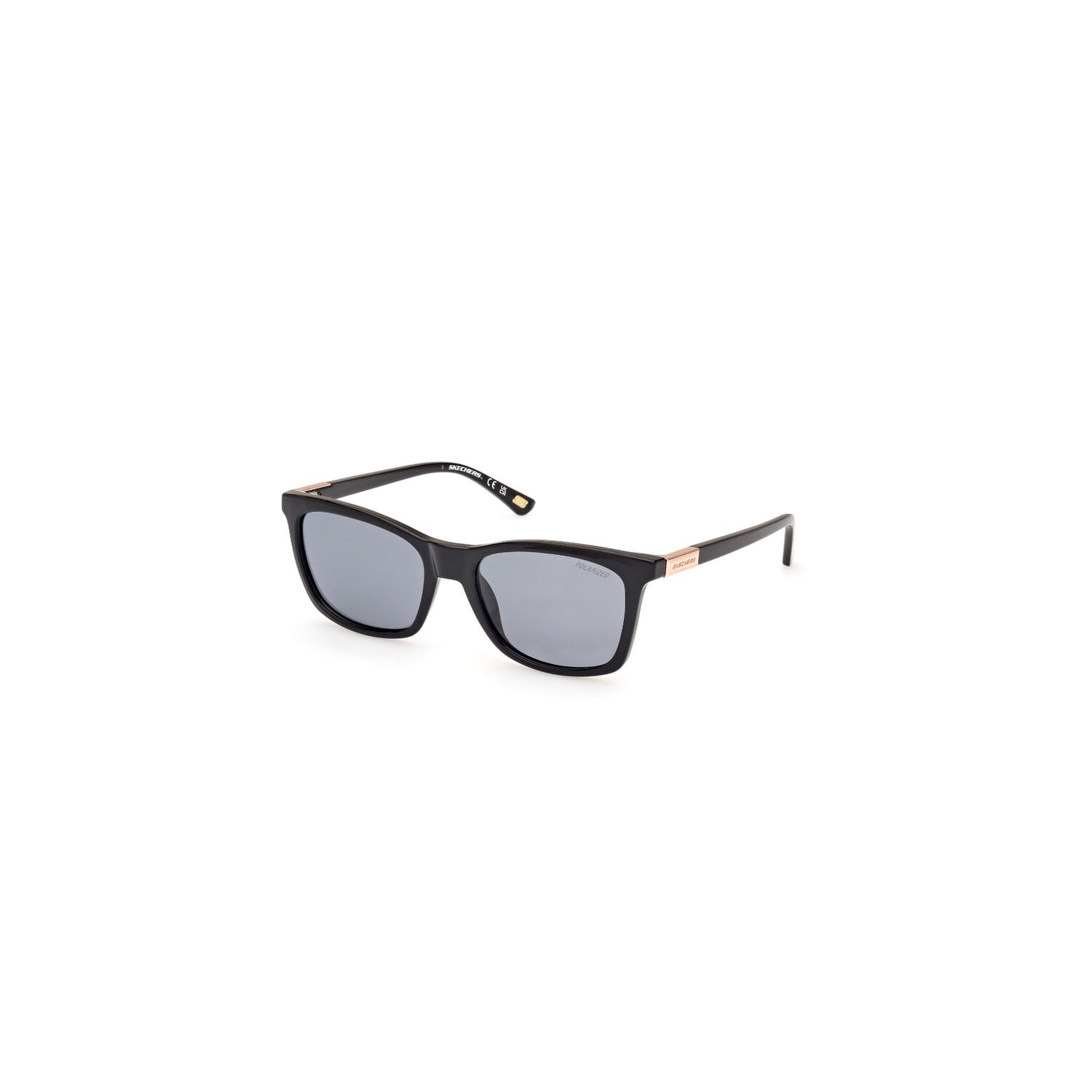 Lentes De Sol Negro Brillante Polarizados Skechers image number 1.0